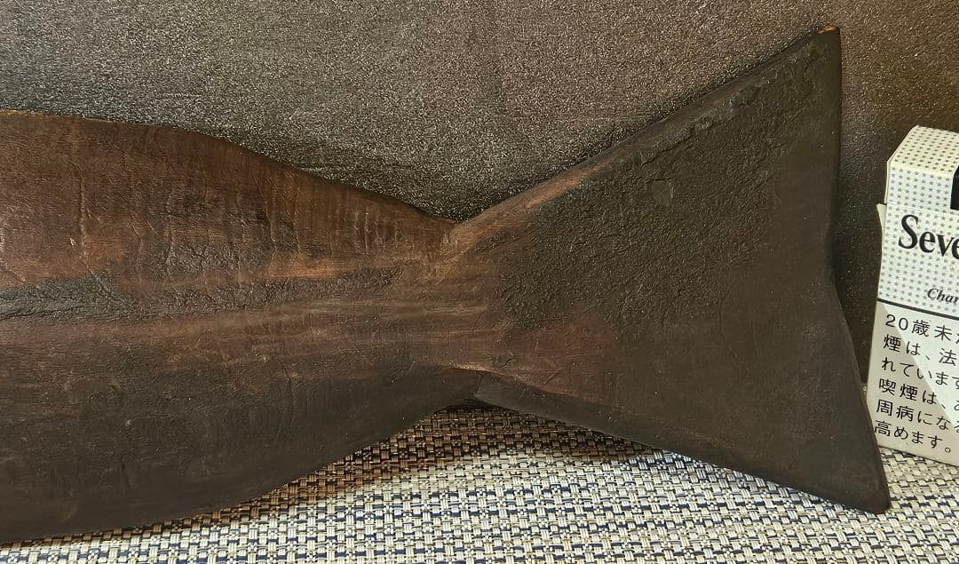 古民具 古道具 自在鉤 鯛 鯉横木 木彫 彫刻 オブジェ インテリア