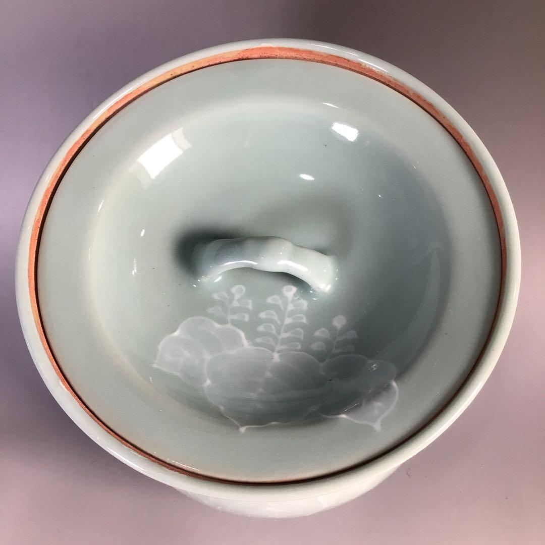 M566 皆具 『京焼』『平安静山造』『桐文』『青磁皆具』 共箱