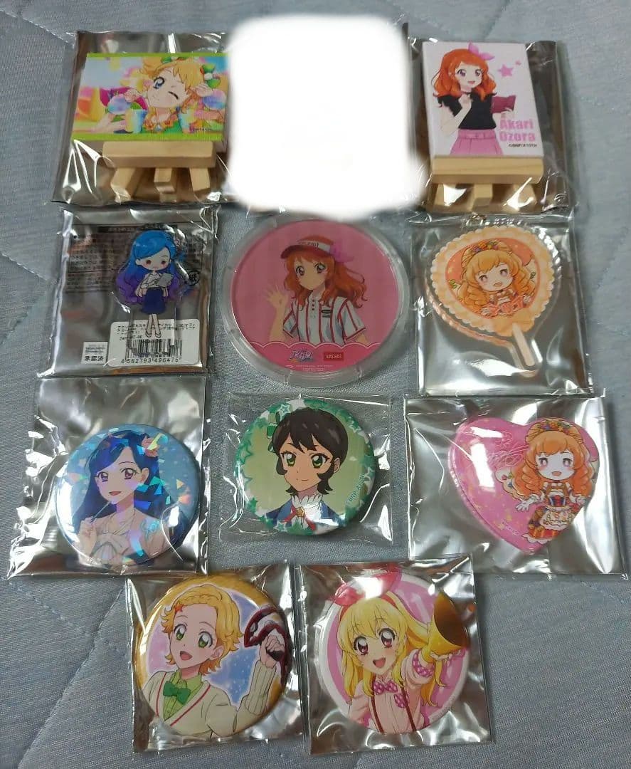 アイカツ プレミアムレアカード 缶バッジ ミニキャンバス 紫吹蘭