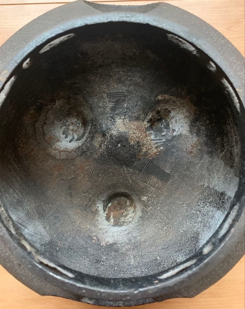 茶道具 鉄風炉 電気ヒーターと台座付き