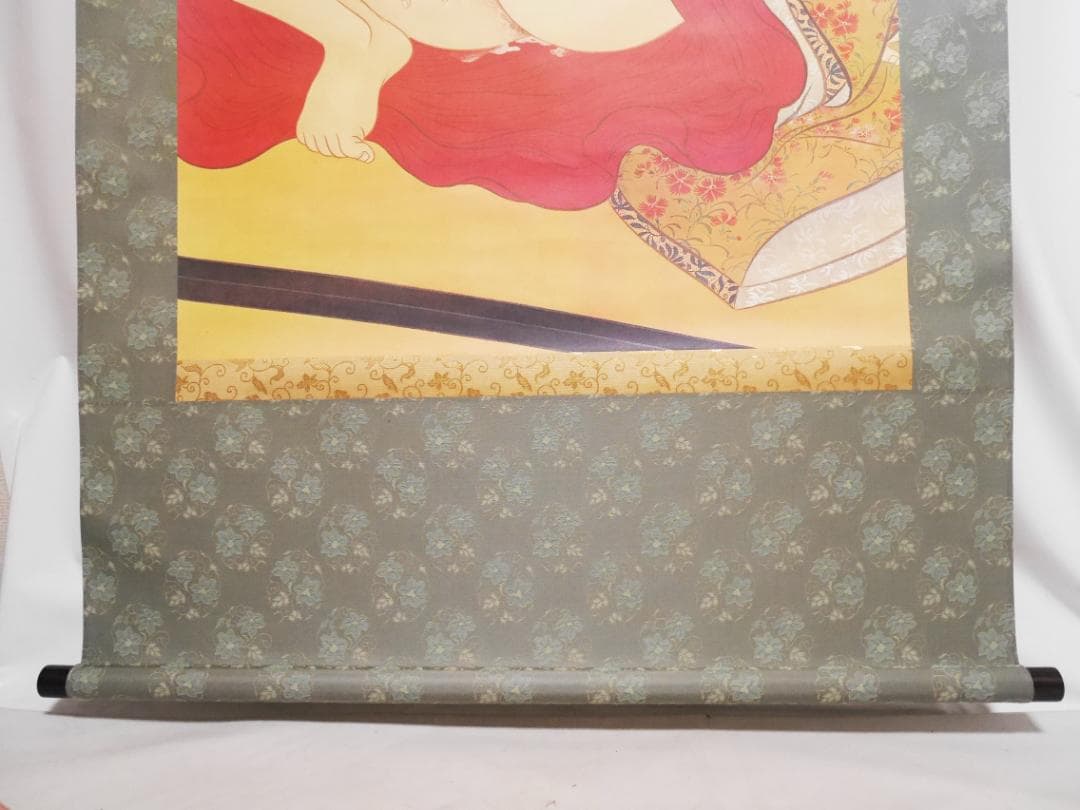 伝・葛飾北斎筆【春草図】春画◇複製工芸画 日本画 浮世絵 美人画