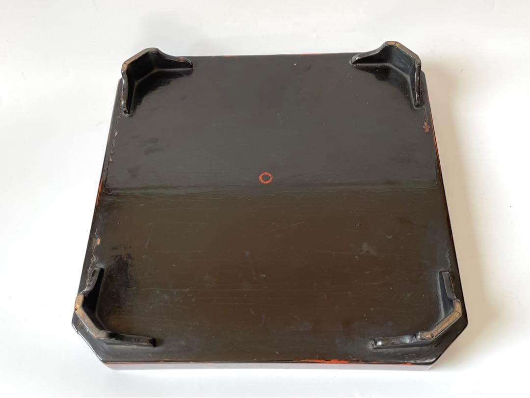 骨董 根来 お盆 御膳 懐石膳 折敷 根来折敷 根来盆 朱塗 漆