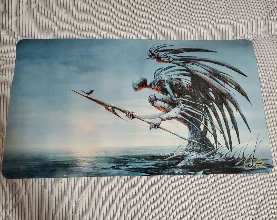 MTG 霧深い雨林 seb mckinnonサイン入りプレイマットMTGプレイマット