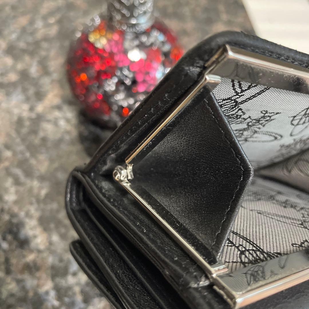 Vivienne Westwood 三つ折財布 がま口財布 オーブ ブラック Vivienne
