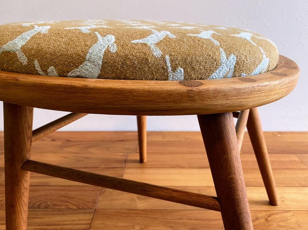 1968s 希少 秋田木工 No.68 スツールカスタム 張替済