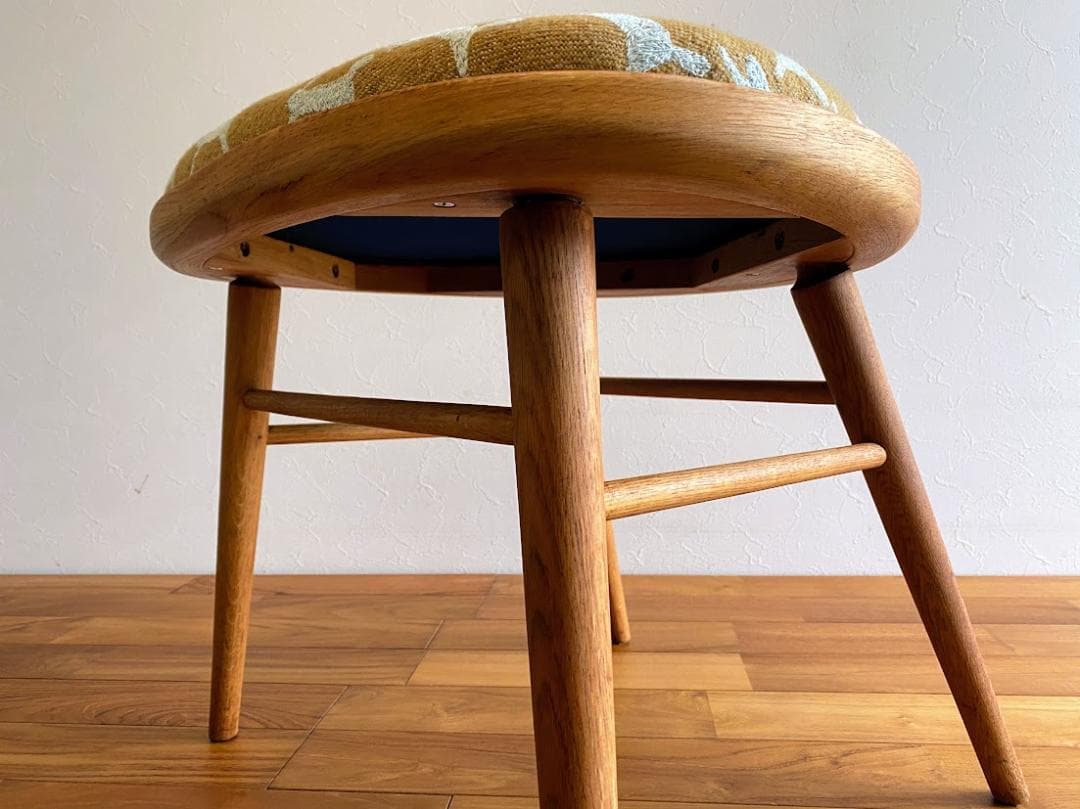 1968s 希少 秋田木工 No.68 スツールカスタム 張替済