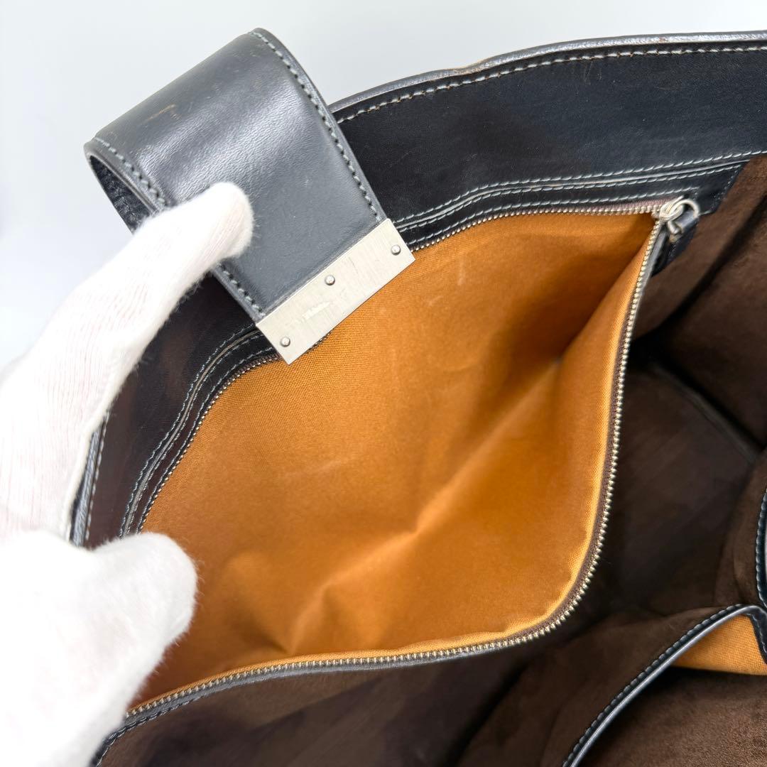 【美品】万双 マンソウ トートバッグ ビジネス ブライドルレザー A4 ブラック