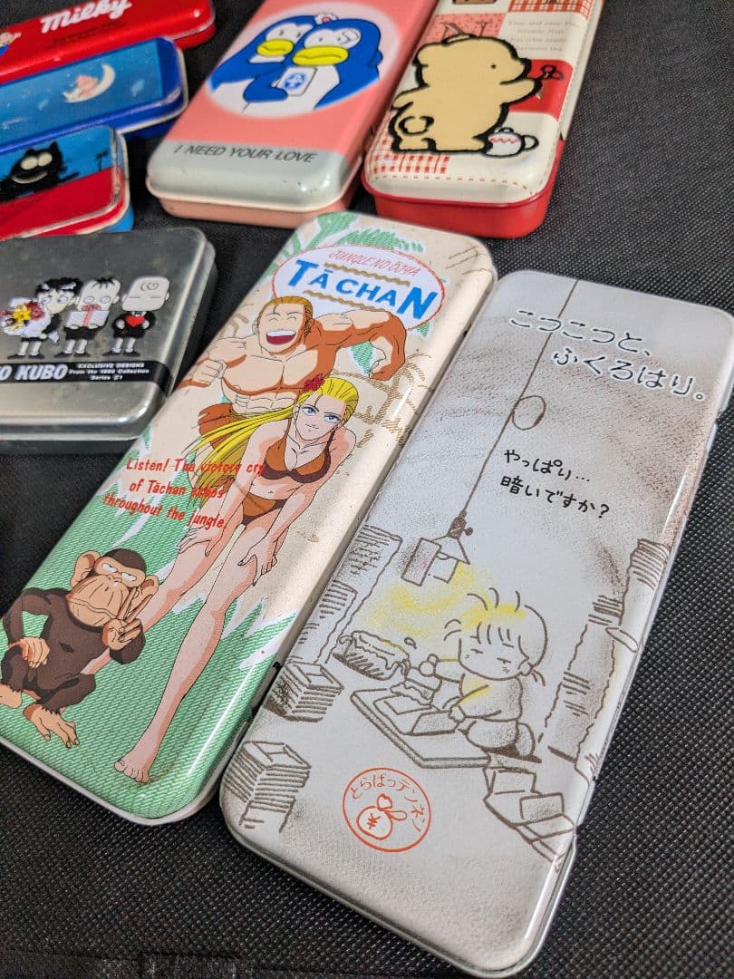 昭和レトロ 缶 ペンケース まとめ売り キャラクター 聖闘士星矢