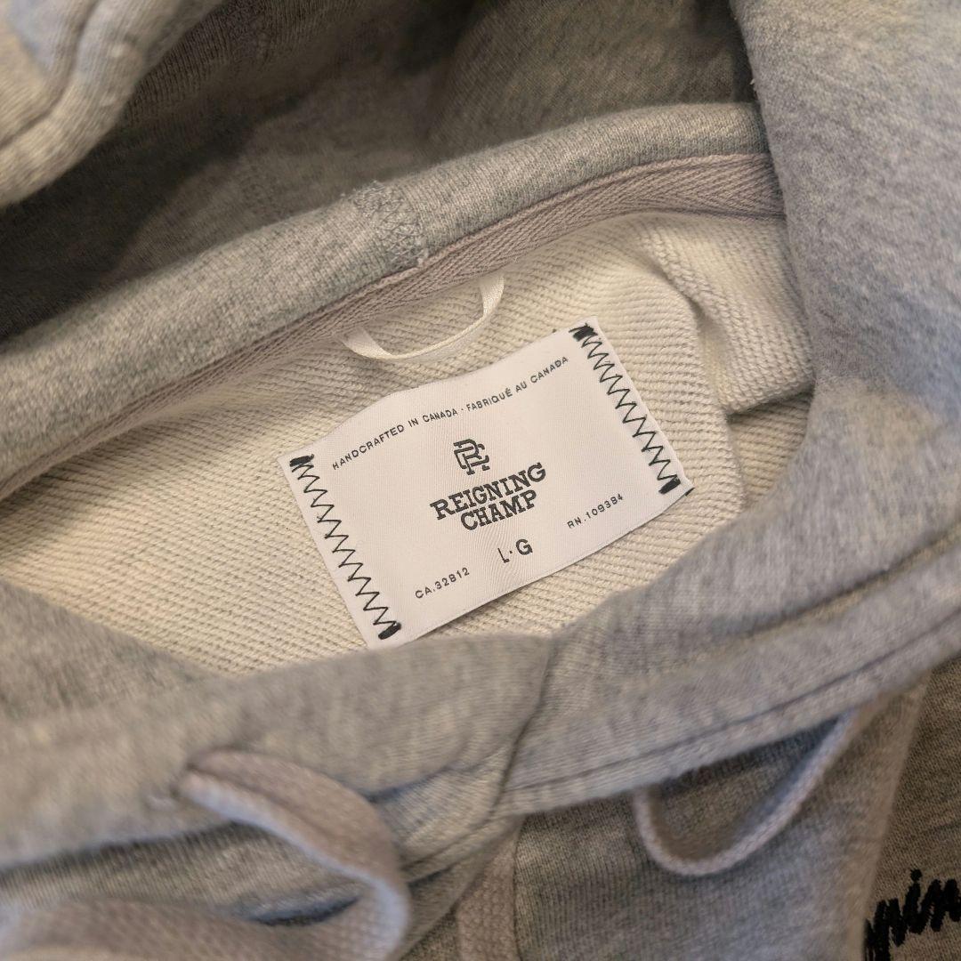 Reigning Champ グレー フーディ Lサイズ ロンハーマン ロゴ