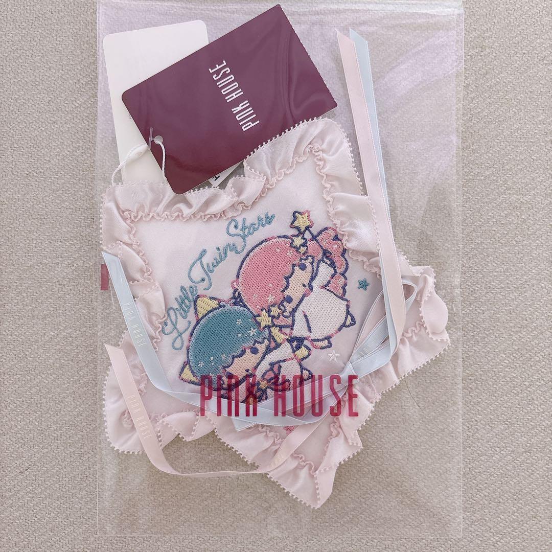 Little Twin Stars×PINK HOUSE 星形ワッペンブローチ HOUSE Twin Stars