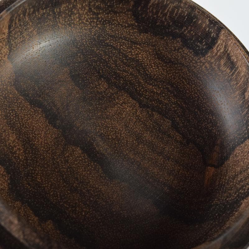 茶道具　黒柿　香合　共布　共箱　V　7633