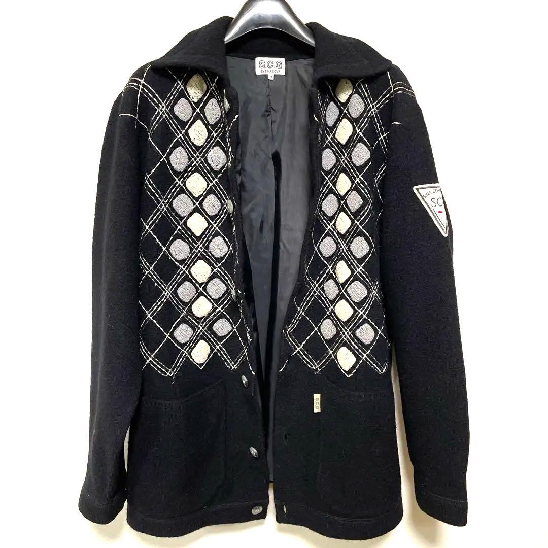 SINA COVA GOLF SCG ダイヤモンドパターン ジャケット M 黒