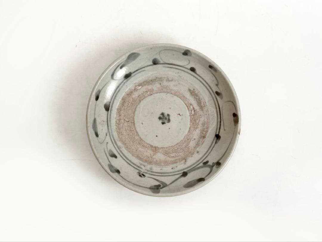 骨董 アンティーク くらわんか 波佐見 染付 唐草文様 小皿 初期伊万里 民芸