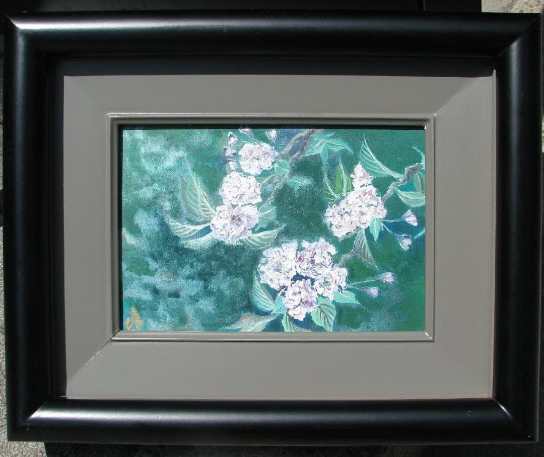 さくらの女流巨匠川島眞佐さくらサムホール油彩額なし