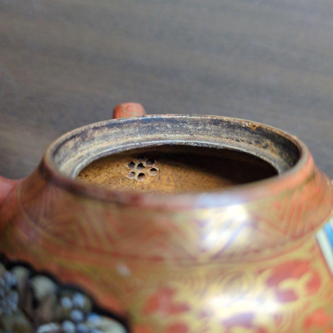 時代 九谷 庄三 金彩色絵 花唐人文 茶器揃 箱付き 時代 九谷