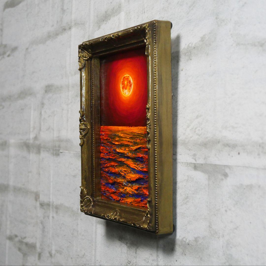 油絵 油彩 油彩画 絵 絵画 ミニ絵画【神秘的な夜】