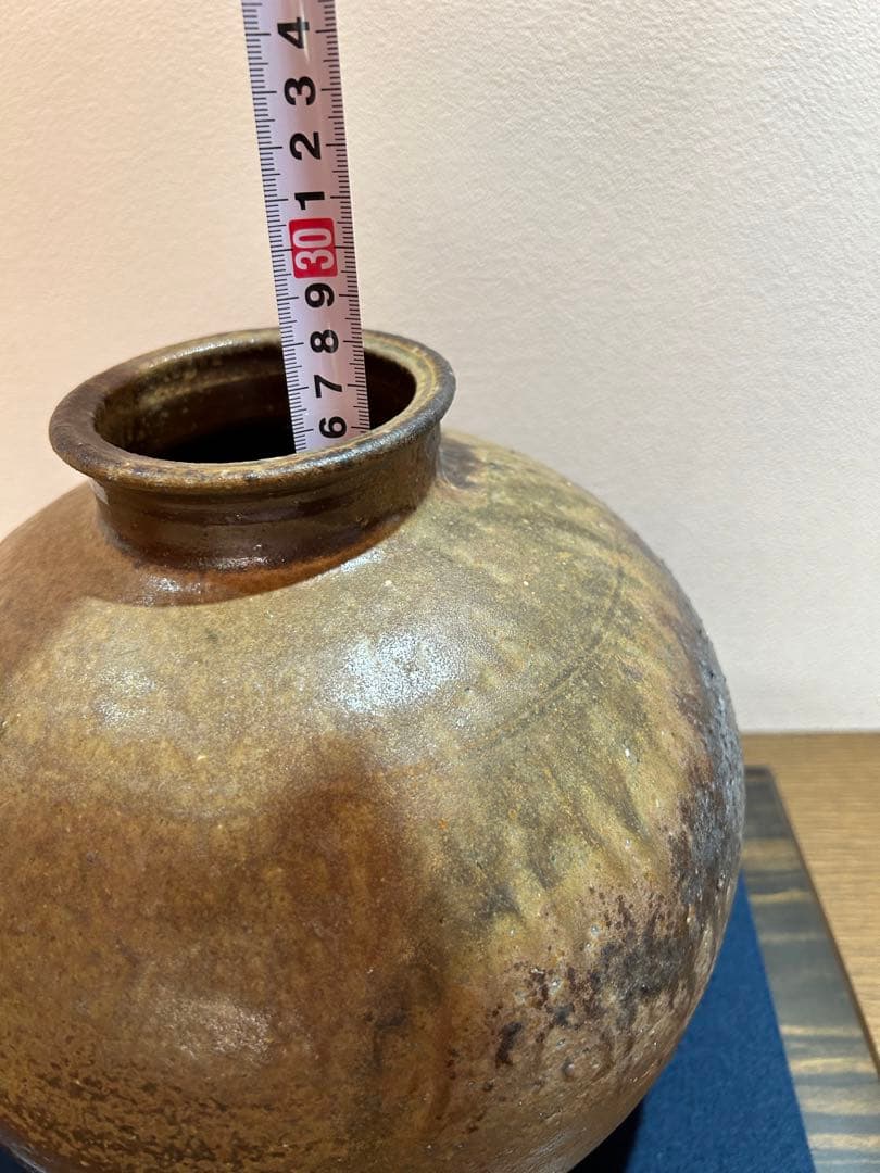 人間国宝藤原啓 備前焼壺 花瓶共箱あり