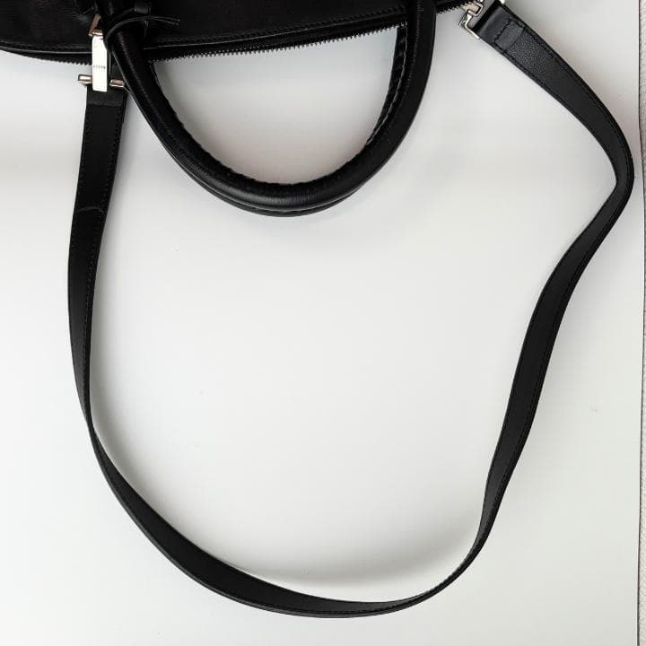 【良品】BALLY 2wayブラック レザー ハンドバッグ ビジネスバッグ 鍵