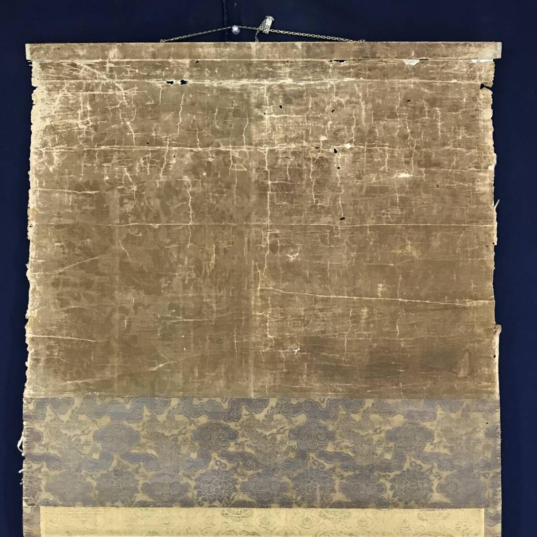 模写/狩野元信/布袋唐子図/福神図/人物図/横物/古画/掛軸☆宝船☆AH