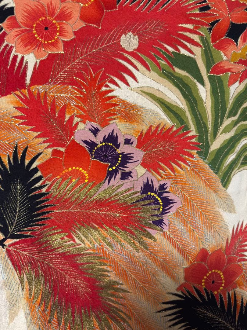 年代物 ビンテージ 振袖 孔雀 クジャク kimono - メルカリ