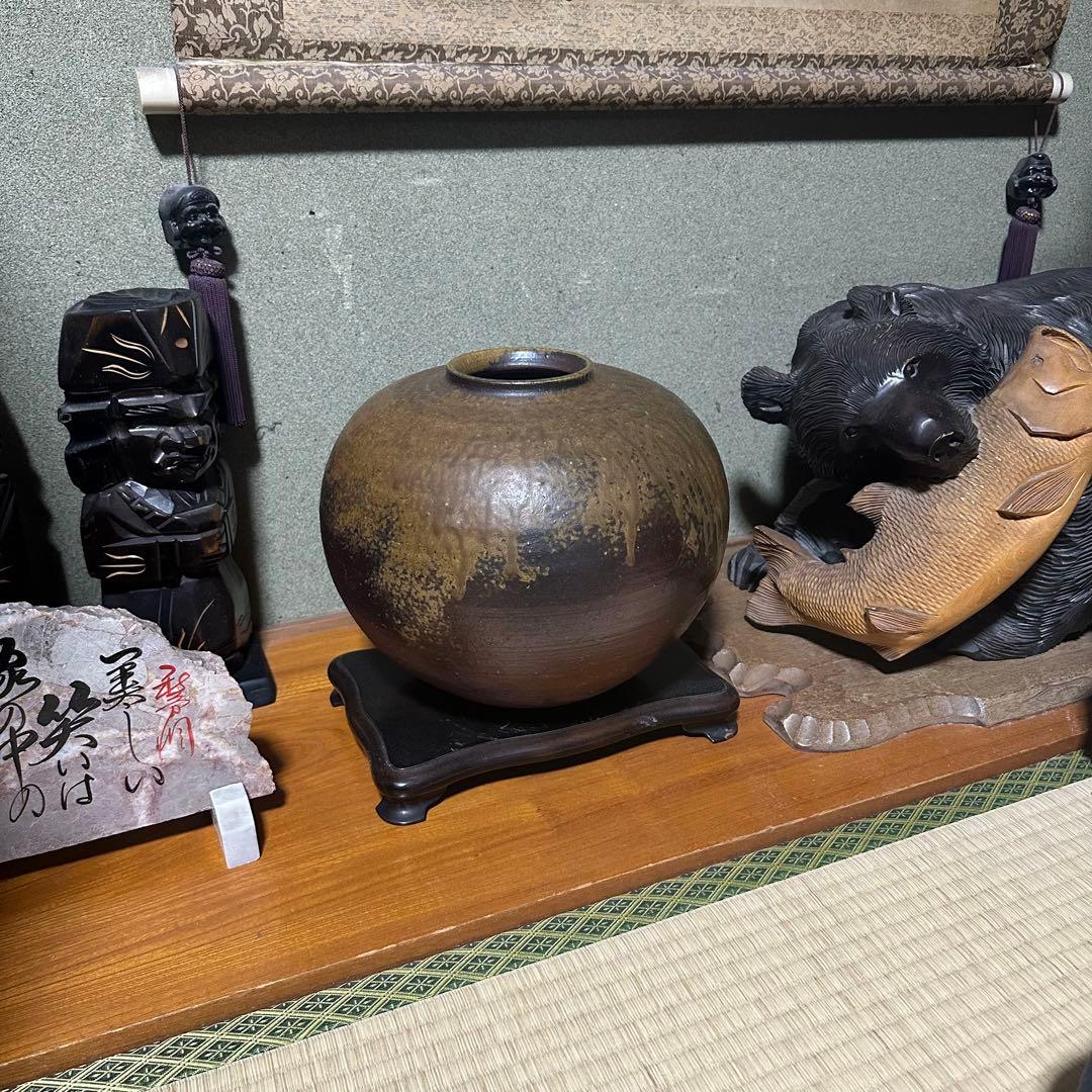 中国古美術✦内府紋 白釉 浮雕 双面龍紋 抱月扁瓶✦置物・書道品