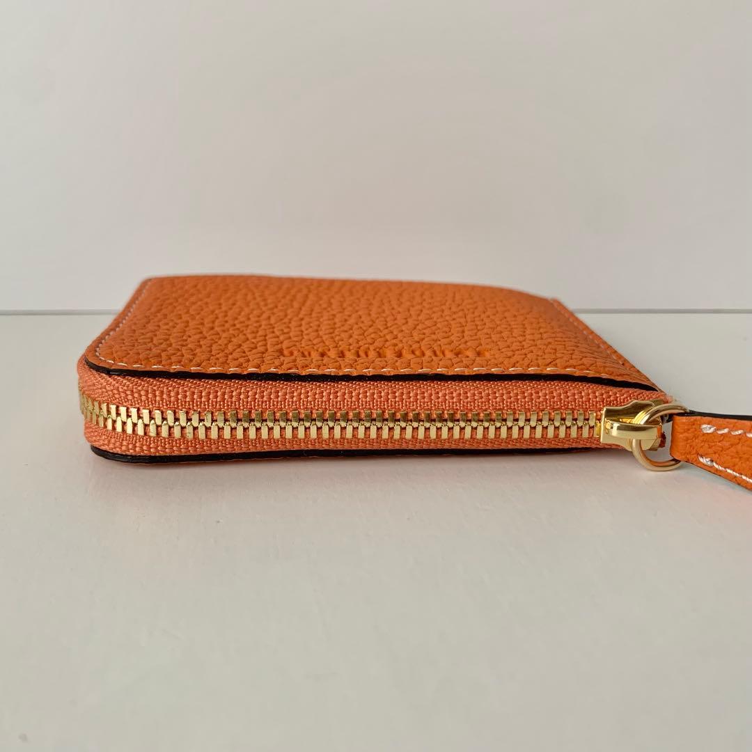 【BONAVENTURA】カードケース　ケース　オレンジ　レザー　新品