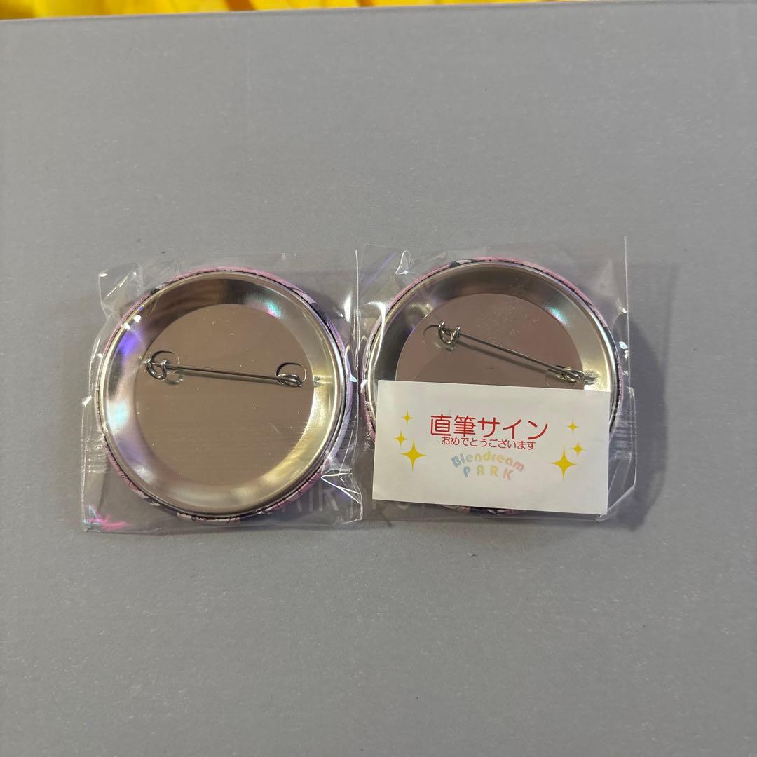 ※希少※ うさ城まに　缶バッジ直筆サイン入り