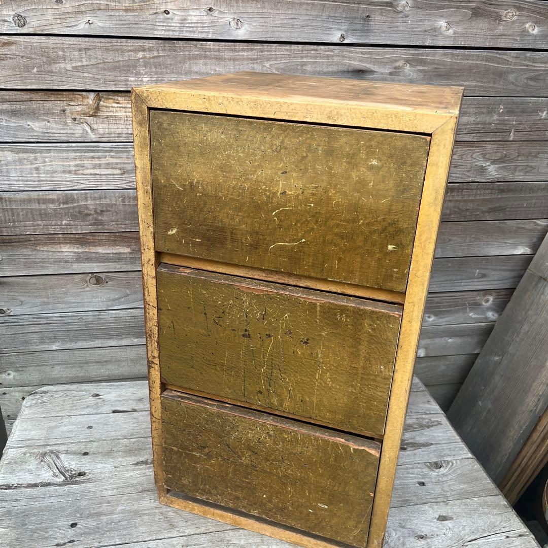 ヴィンテージ引き出し棚 5杯小引出し 木製 小抽斗 引出し 収納棚 昭和初期 収納 古道具