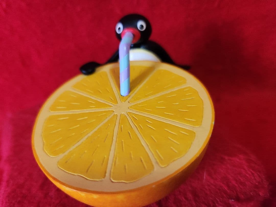 ピングー　オレンジ　ポリレジン　フィギュア　pingu