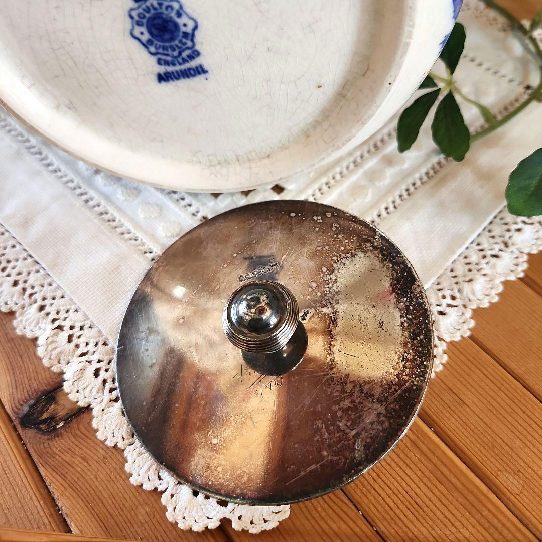 青い花 クッキージャー ジャー イギリス 古い ロイヤルドルトン