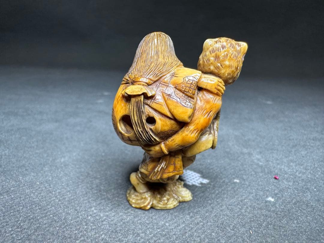 極上 鬼 置物 根付 印籠 天然素材 アンティーク 骨董 飾り物 古美術品