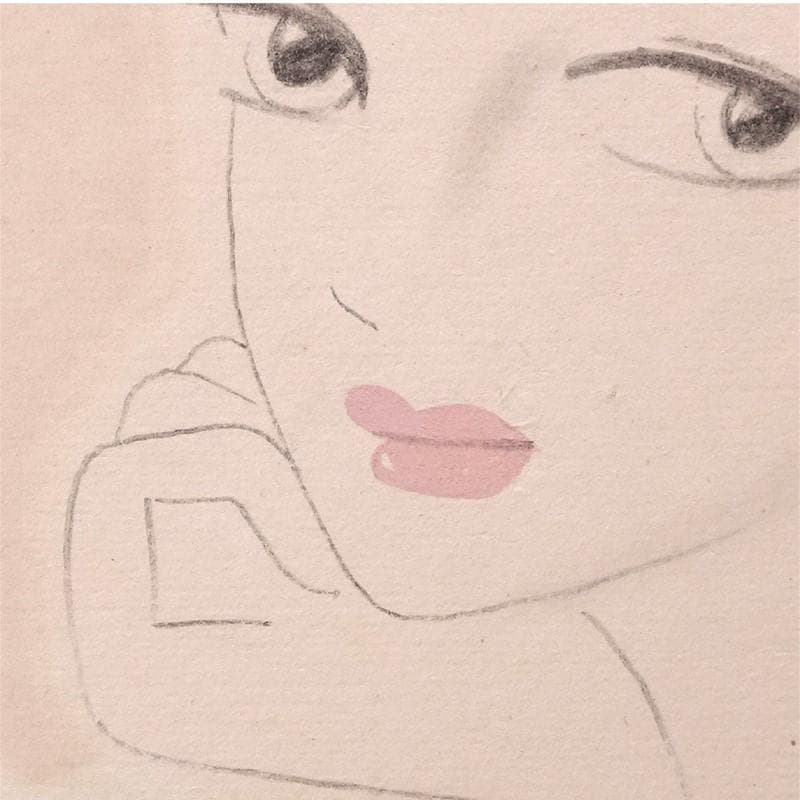 MZ様専用】◇東郷青児『明るい瞳』真筆 色紙水彩美人画◇検） 金子國義