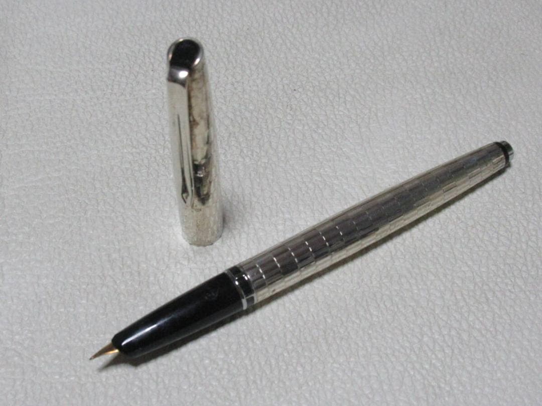 未使用(難あり 1960年イタリア製◇アウロラ 925銀製 万年筆と