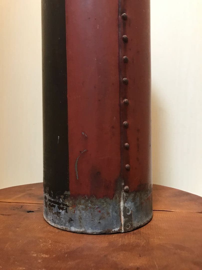 大正時代の古いツートンカラーの消火器◇アンティーク◇ビンテージ