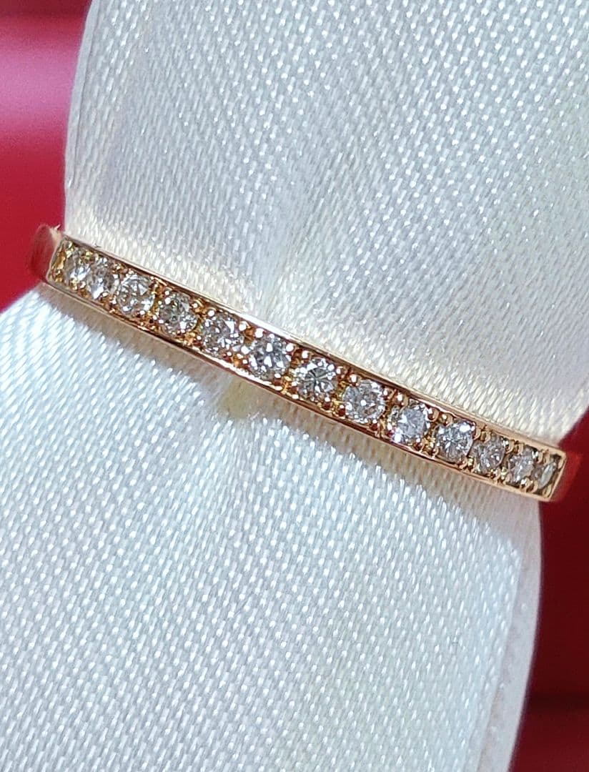 新入荷 未使用 k18PG ダイヤモンド0.10ct エタニティリング