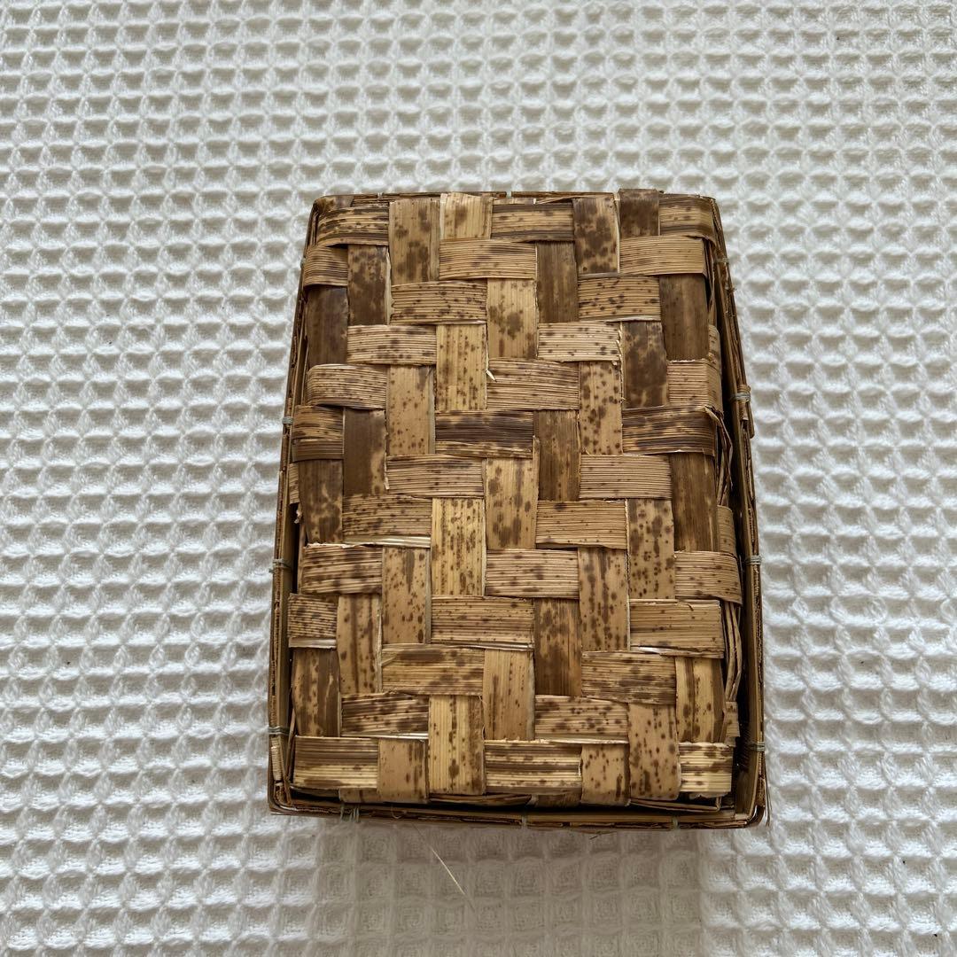 竹皮細工 竹皮編み 小物入れ お弁当箱 昭和レトロ風 - メルカリ