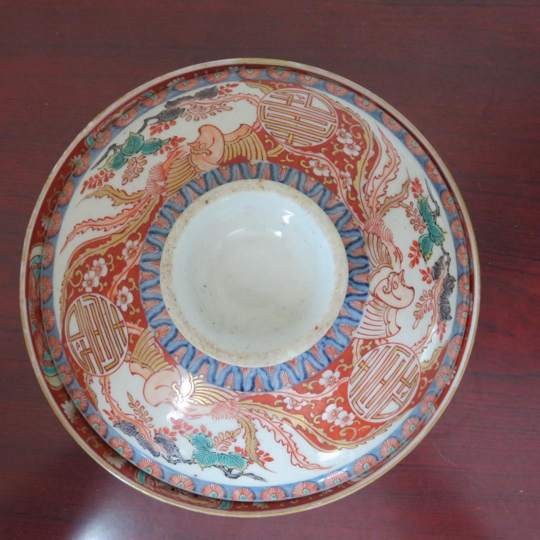 蓋物 丼 鉢 九谷 古伊万里 錦彩 鳳凰 最上手 赤絵 獅子 高台 - メルカリ