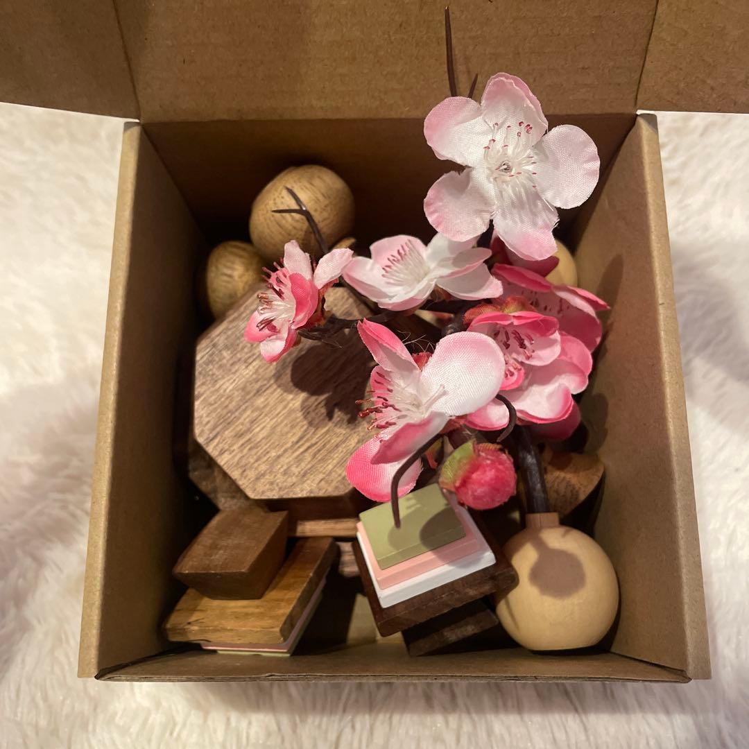 ✨可愛い✨ 雛人形 ひな人形 木製 お雛様 桃の節句 初節句 コンパクト 雛祭り