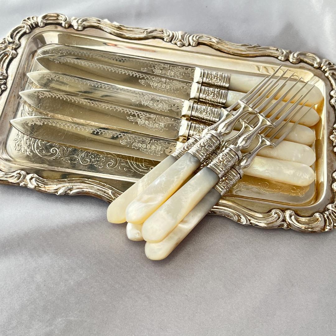 Allen & Darwin】【白蝶貝】パストリーセット マザーオブパール