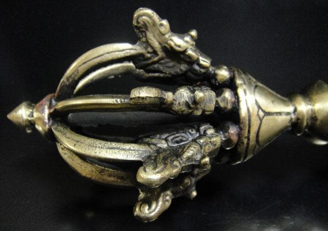 チベット密教法具 九鈷杵（アンティークゴールド）-大 - コレクション