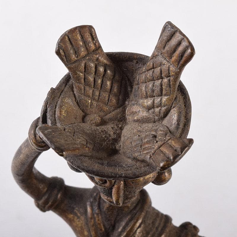 東南アジア　アフリカン美術　古銅　人物像　置物　V　7924