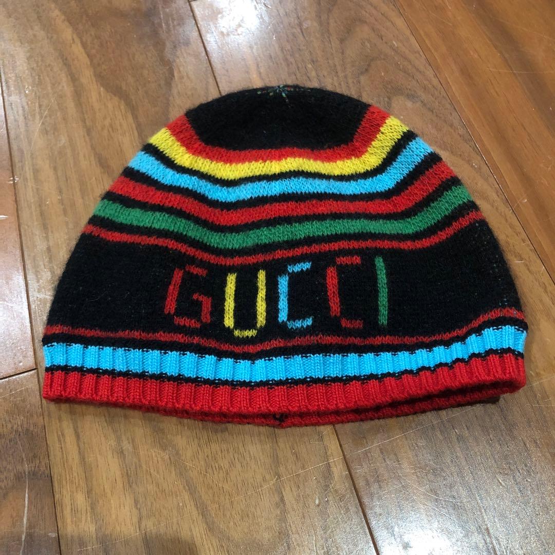 新品未使用　グッチ　GUCCI Kids キッズ　ニット帽 グッチ GUCCI ウール UFO モチーフ ニット帽 ニットキャップ キッズ