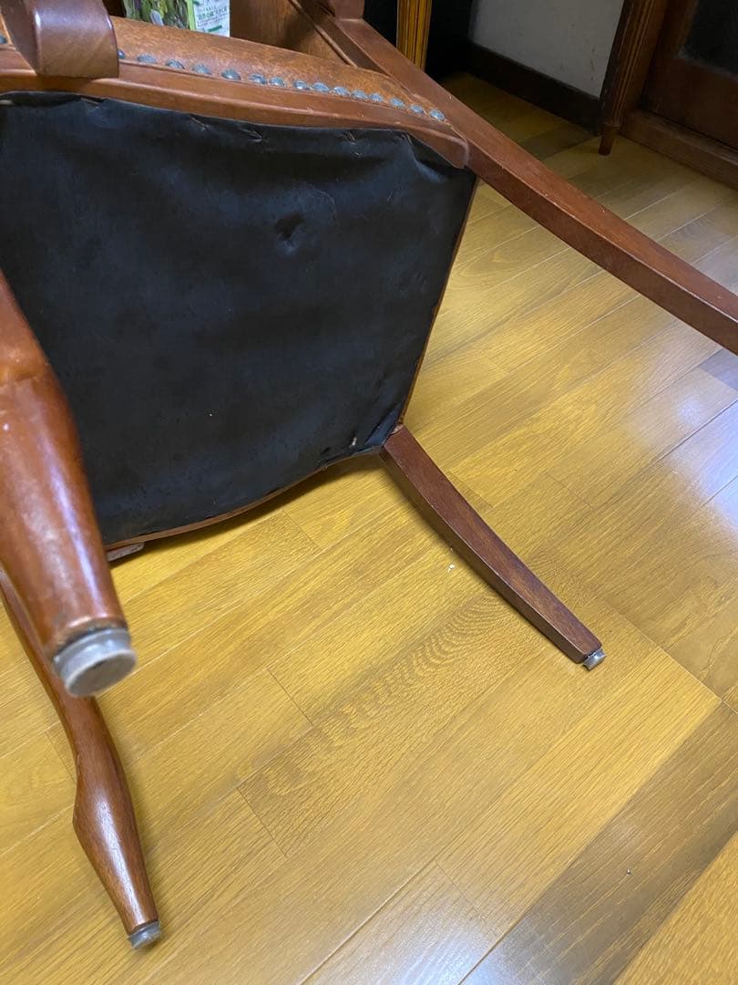 書斎 椅子 ブラウンアームチェア クラシックスタイル - メルカリ