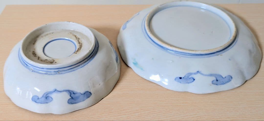 江戸中期 色絵古伊万里 金襴手 花蝶 青花 染付 金彩