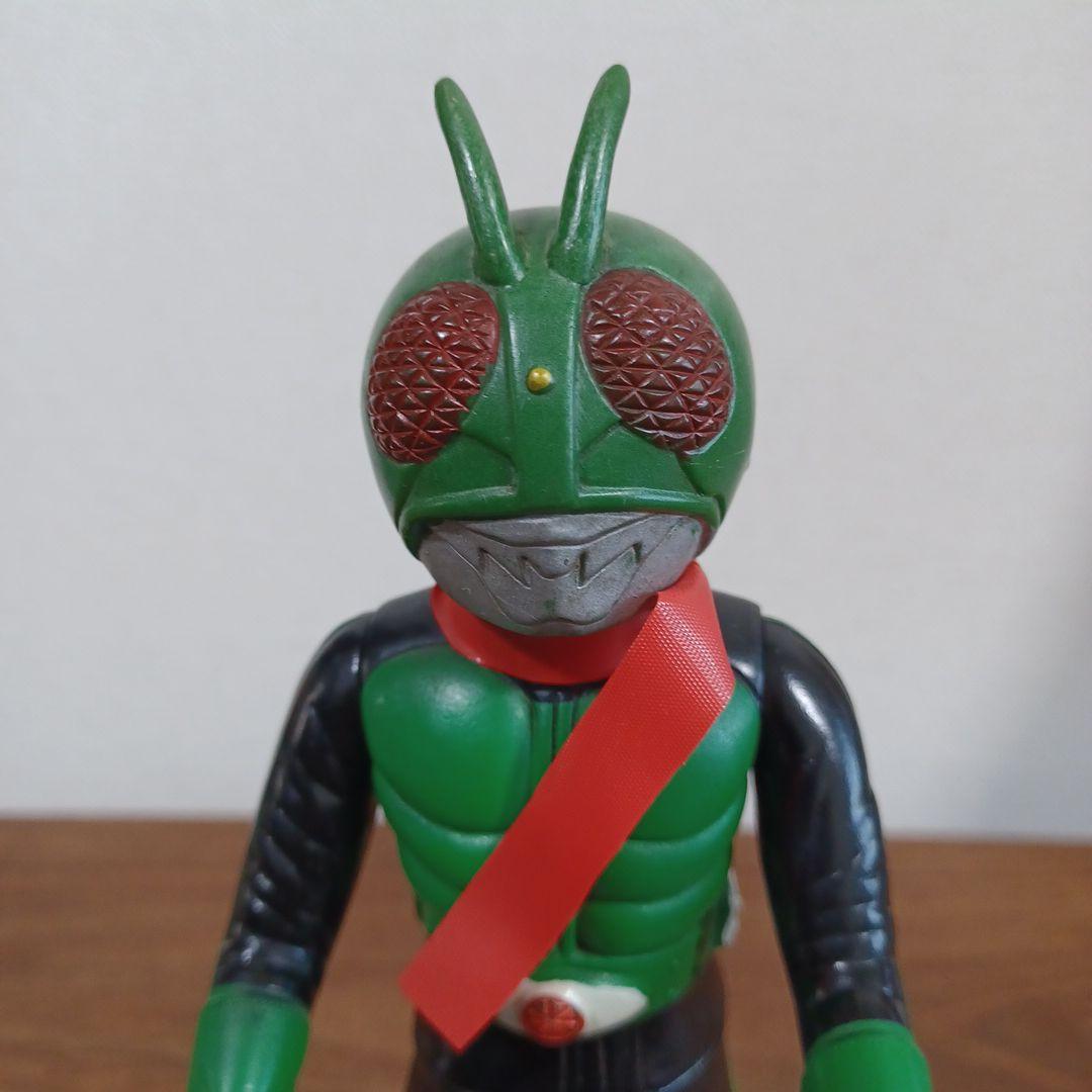 当時もの旧バンダイ社製　仮面ライダー１号＆２号　希少ソフビフィギュア２体セット