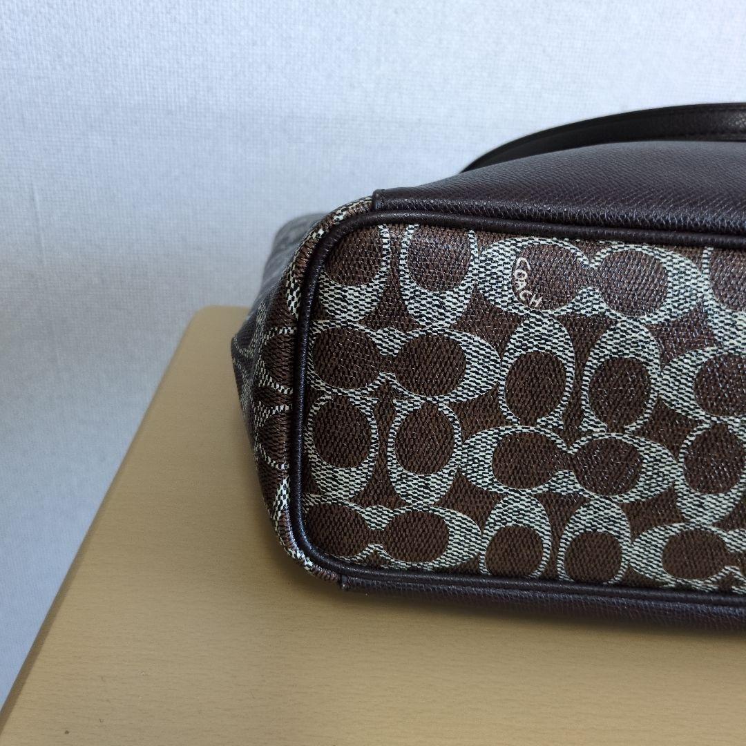 ✿未使用に近い✿　コーチ　トートショルダーバッグ　ブラウン　レザー