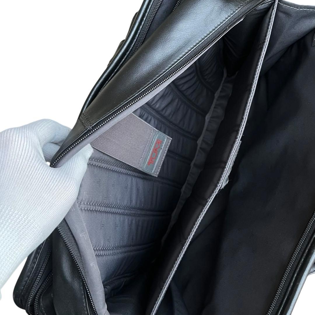 【美品】TUMI 96130D4 オールレザー 2WAY ビジネスバッグ 黒