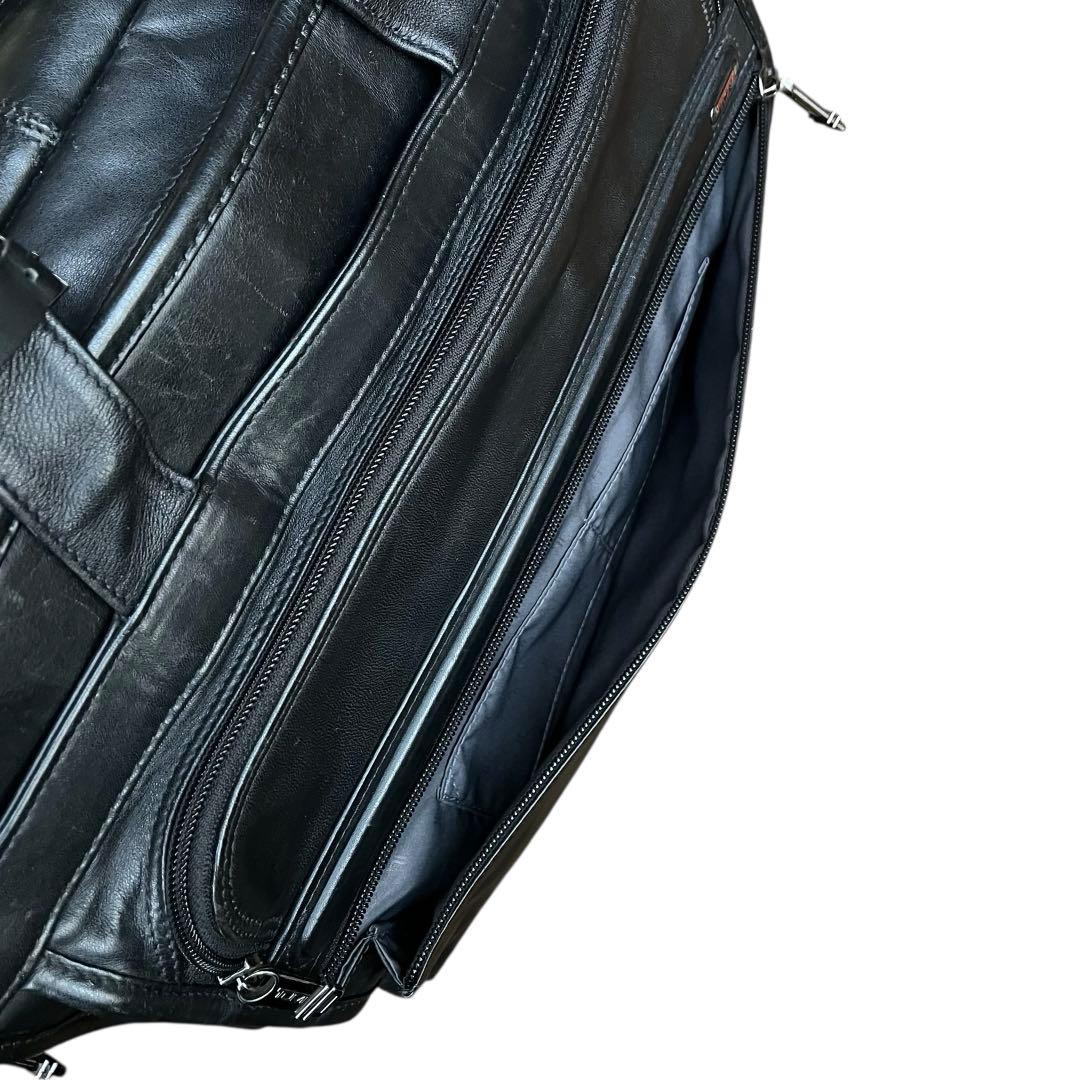 【美品】TUMI 96130D4 オールレザー 2WAY ビジネスバッグ 黒