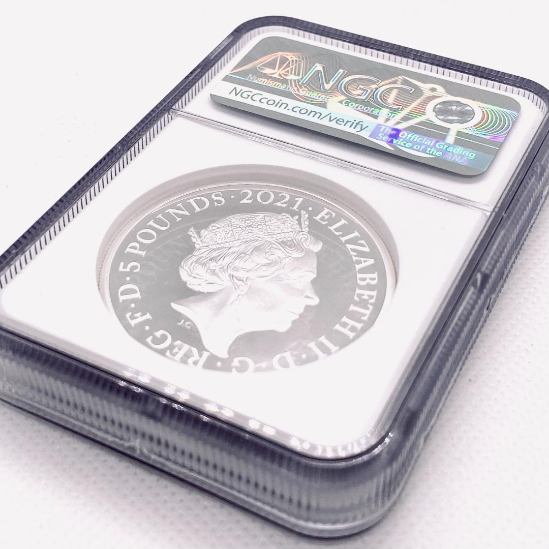 2021年イギリス ゴシッククラウンリバースシールド2oz NGC PF70UC2021