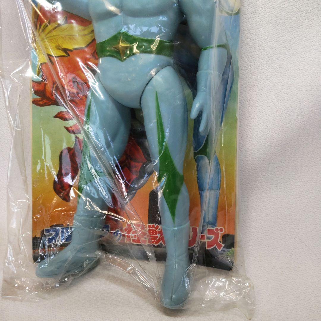 A*a様 〈当時物・未開封〉ブルマァク ミラーマン面取れ 水色成型 高さ30セン